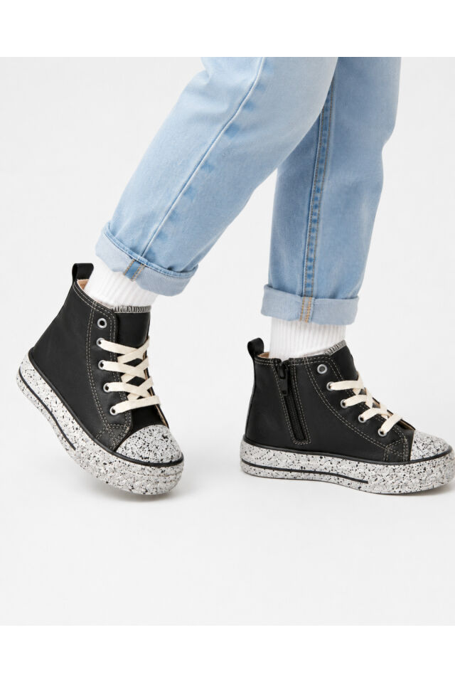 çocuk unisex bilekli fermuarlı spor ayakkabı