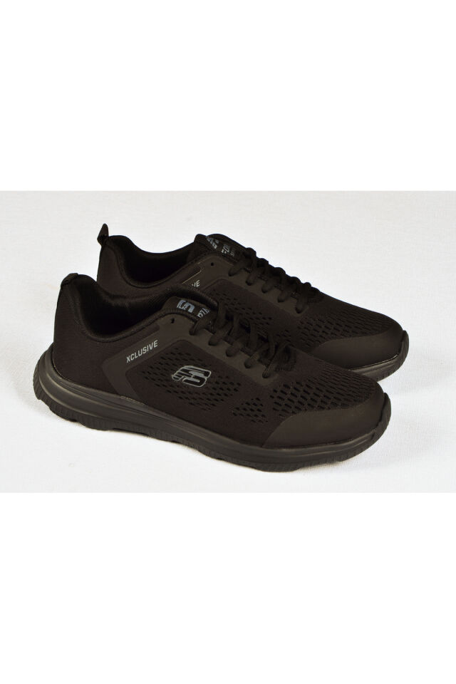 Rahat Hafif Esnek Günlük Erkek Spor Sneakers Ayakkabı Siyah - 40
