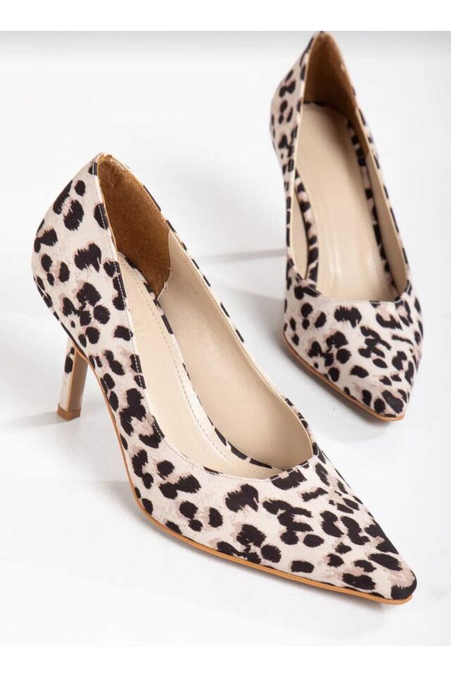 Rahat Leopar Renkli Stiletto Bej-Leopar - 37