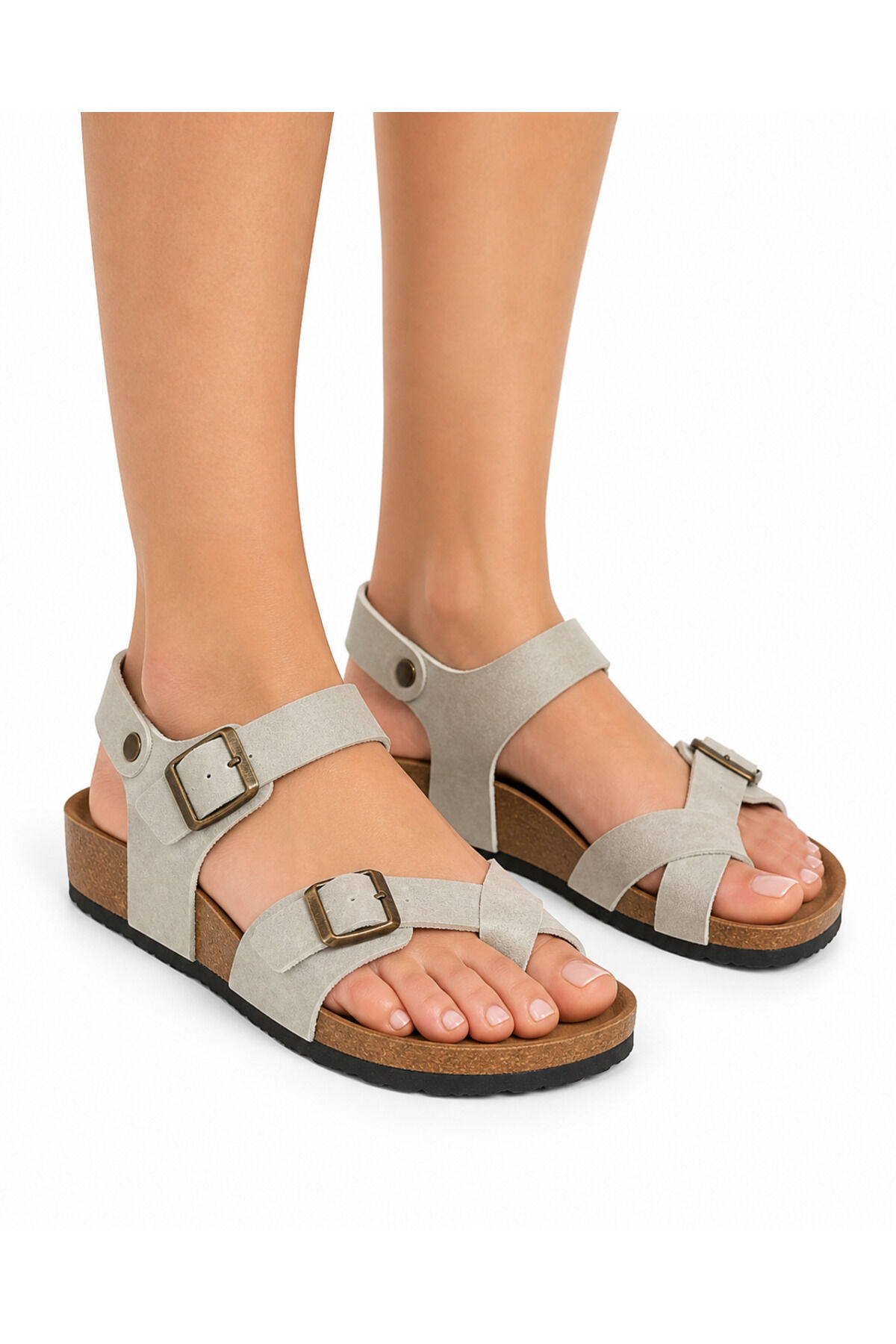 Rahat Taormına Leolı 1021077 Mayari Rio Kids Birkens Model Ortopedik Sandalet Gri - 37