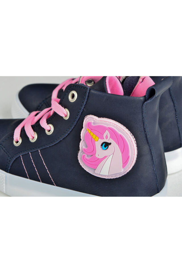 unicorn kız çocuk bilekli spor sneakers ayakkabı LACİVERT - 30