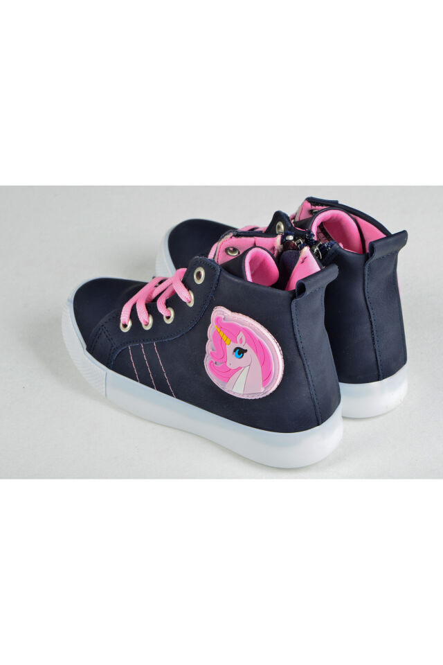 unicorn kız çocuk bilekli spor sneakers ayakkabı LACİVERT - 33