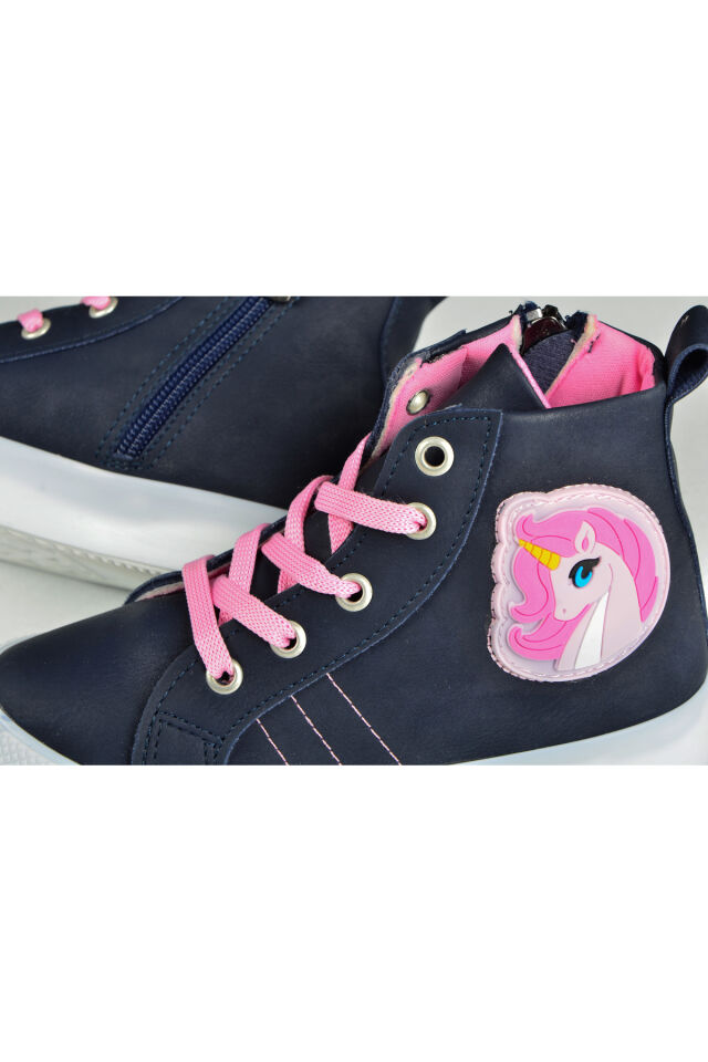 unicorn kız çocuk bilekli spor sneakers ayakkabı LACİVERT - 33