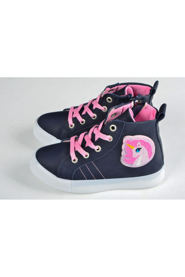 unicorn kız çocuk bilekli spor sneakers ayakkabı LACİVERT - 33