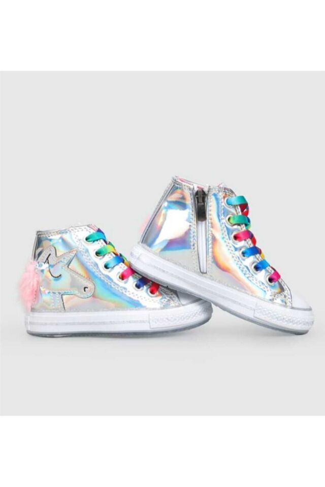 unicorn hologramlı kız cocuk sneakrs renkli - 30