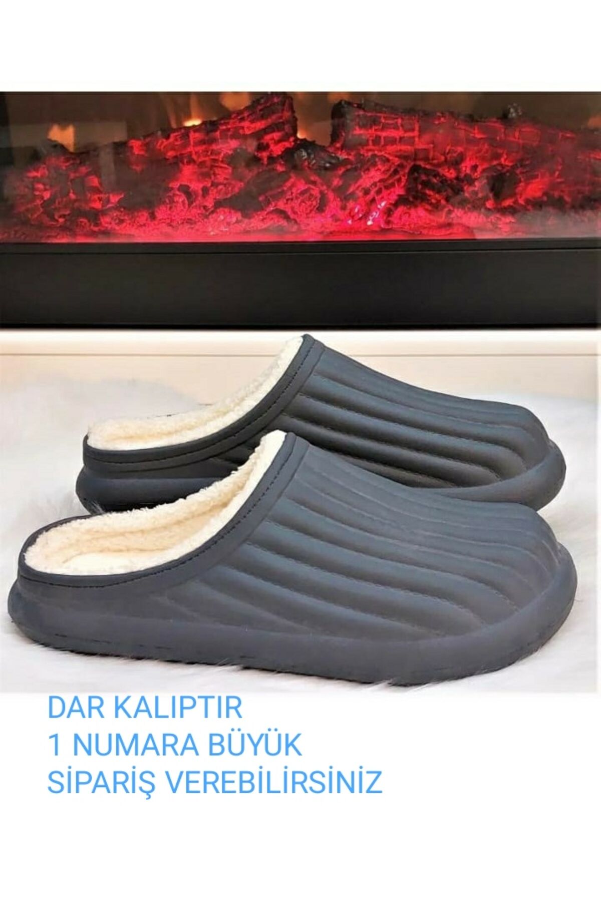 Kışlık Terlik Sabo füme - 41